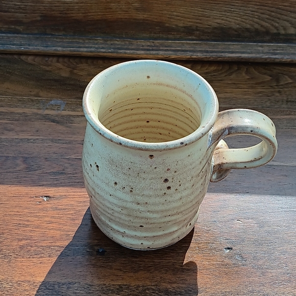 Other - Very Nice Light Yellow/Tan Wheel Thrown Pottery Mug